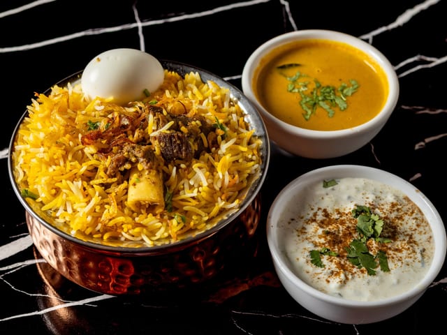 Hyderabadi Goat Biryani.